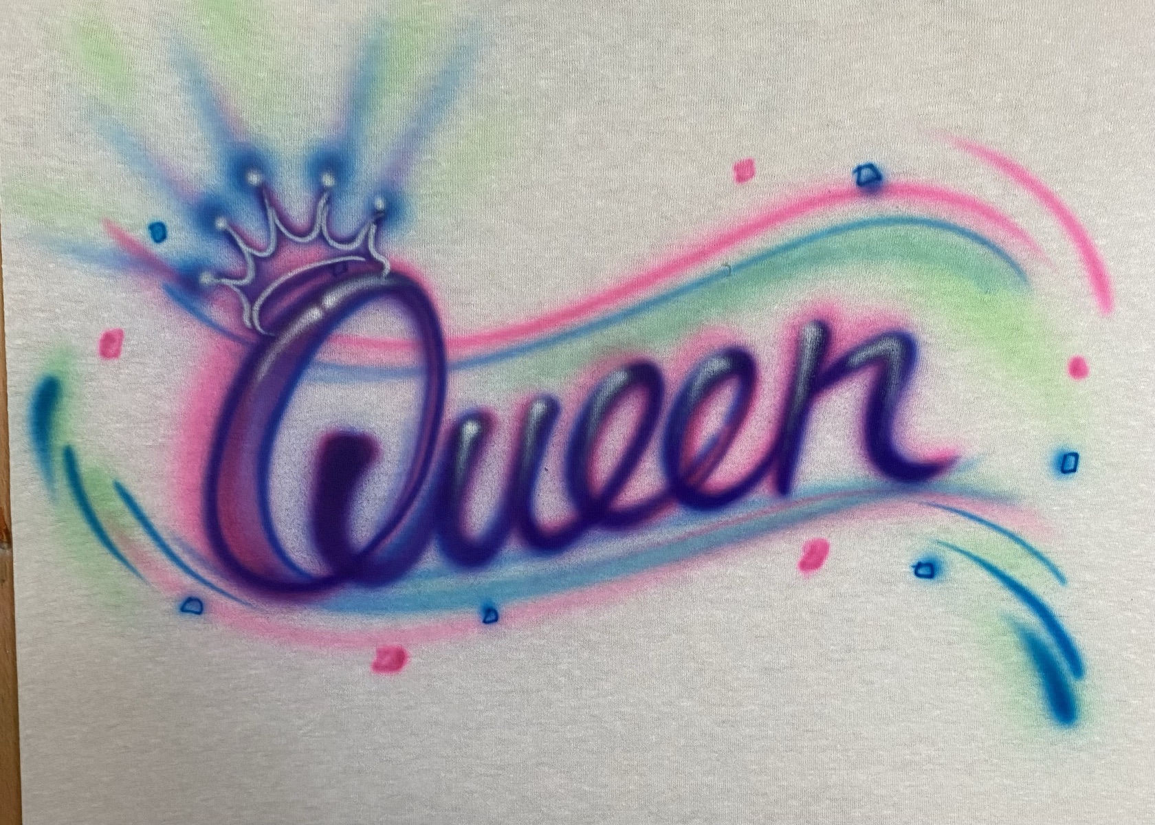 Airbrushed lettering by Tina Cozart