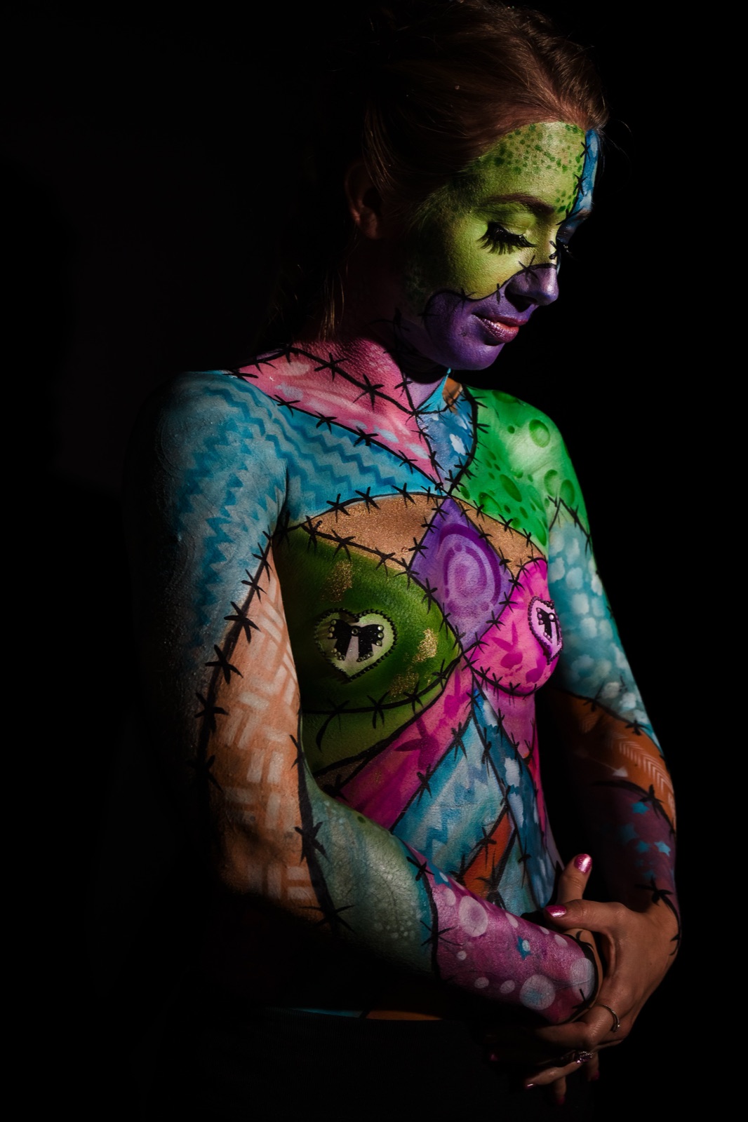 Verdant — UV body art by Tina Cozart