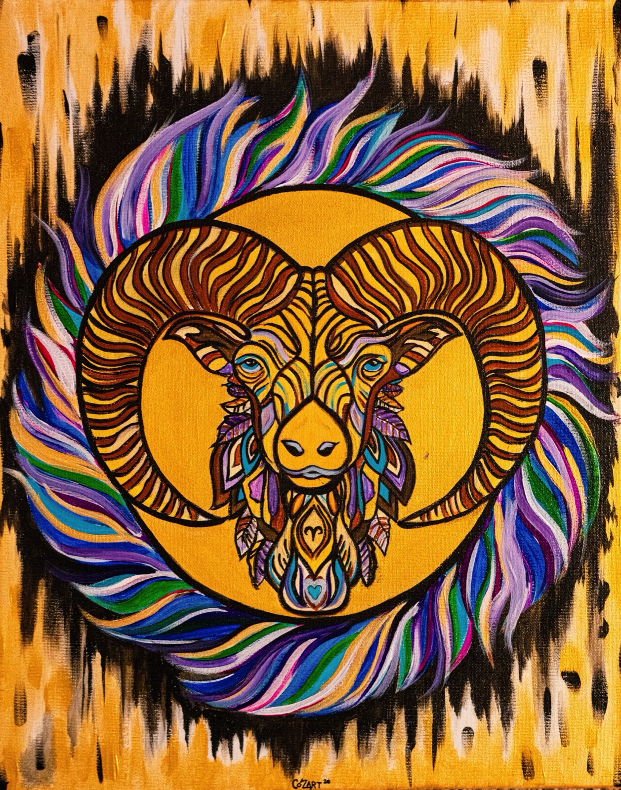 Aries — an original painting by Tina Cozart